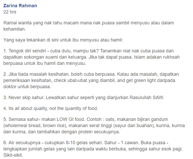Ibu Menyusu & Hamil Tengok Diri Sendiri Dulu Mampu Atau 